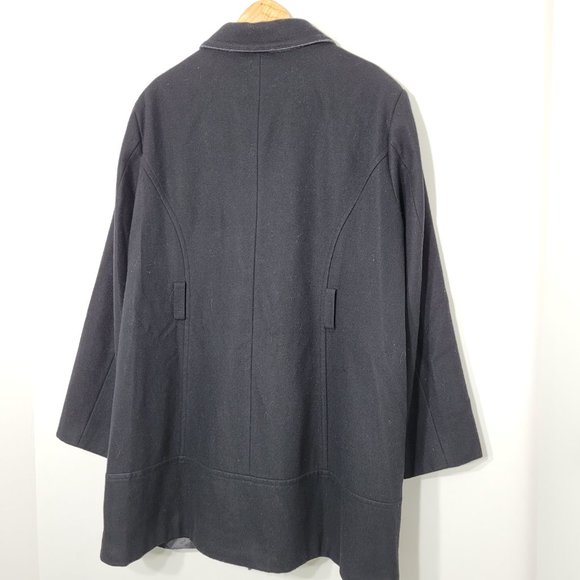 Cato Wool Blend Double Breasted Pockets Classic Peacoat Jacket Plus Size 26/28W - Picture 7 of 10